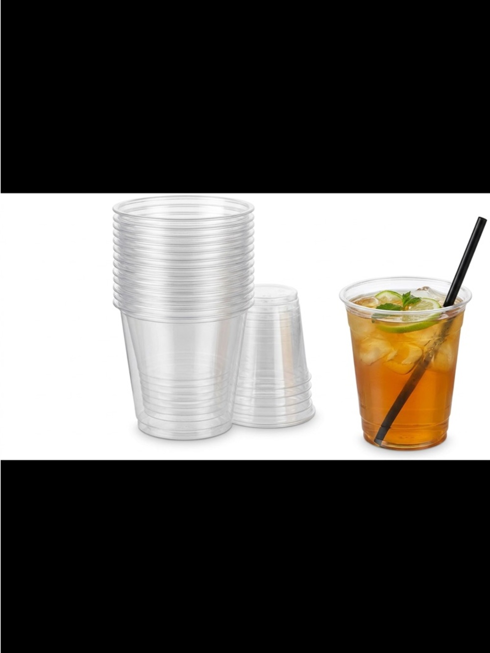 Clear Plastic Party Cups - Pack of Disposable Cups